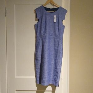 J. Crew 365 Resume dress blue linen